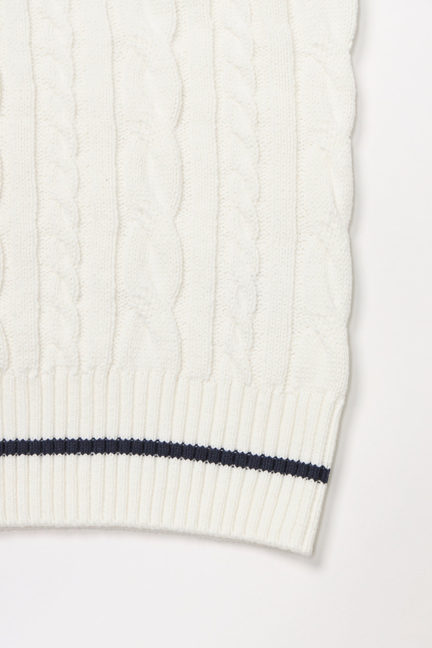 バイカラーラインニットベスト/アイボリー