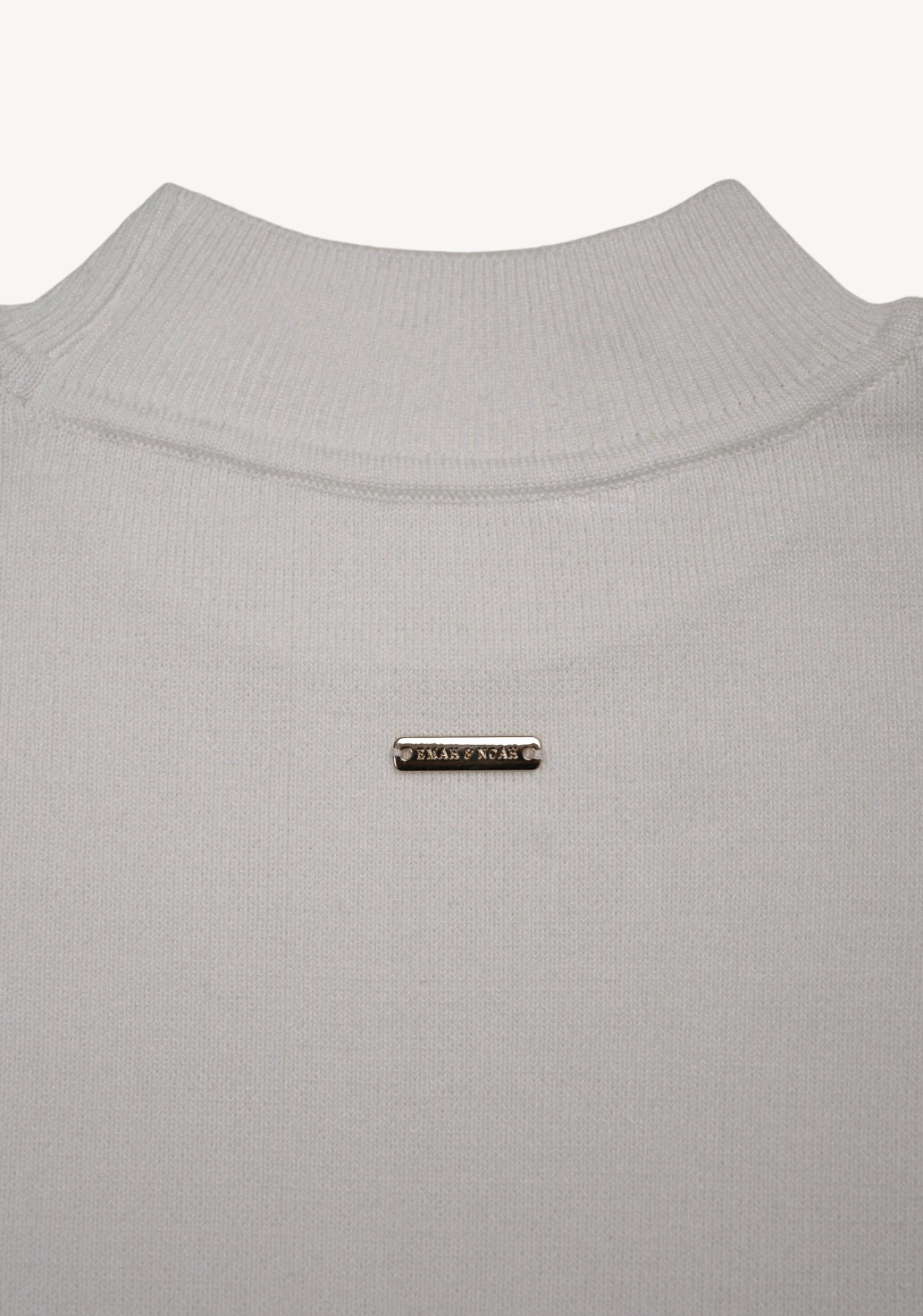 モックネックショートスリーブトップ / ホワイト